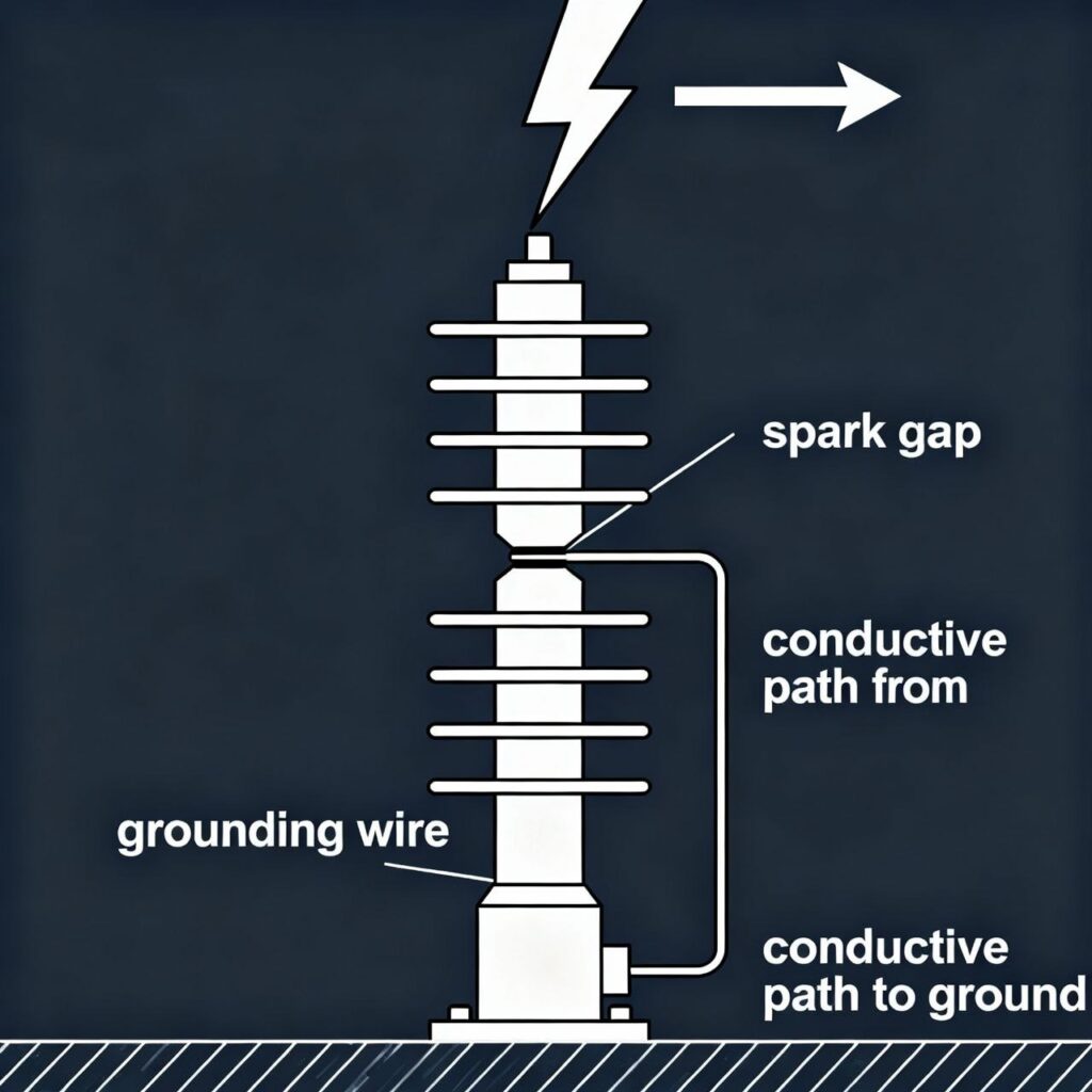  Diagram of a lightning arrester